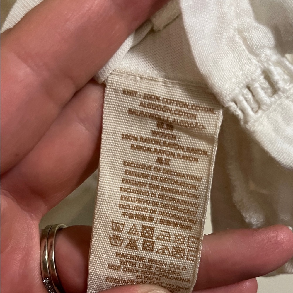 Free People Cream Sleeveless Button-Up Blouse Women’s Small - Picture 3 of 4